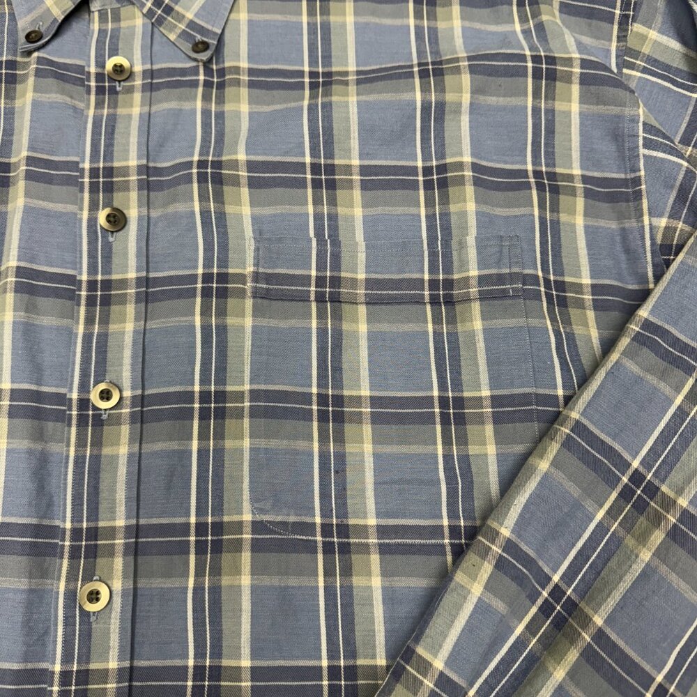Men's JOHN‎ W. NORDSTROM Blue Italian Fabric Button Down Shirt- Size XXLL (Tall) - Picture 4 of 10